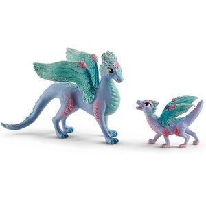 Schleich Bayala - 2 PC Flower Dragon and Baby Toy Set for Girls and Boys